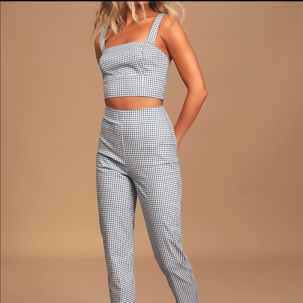 Lulus two pc Gingham Set